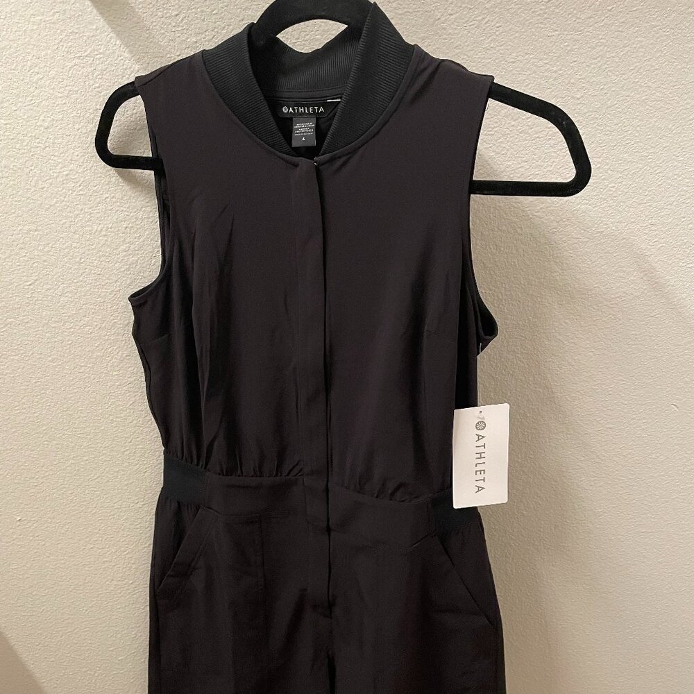 Athleta | Black Brooklyn Utility Romper | Size 6